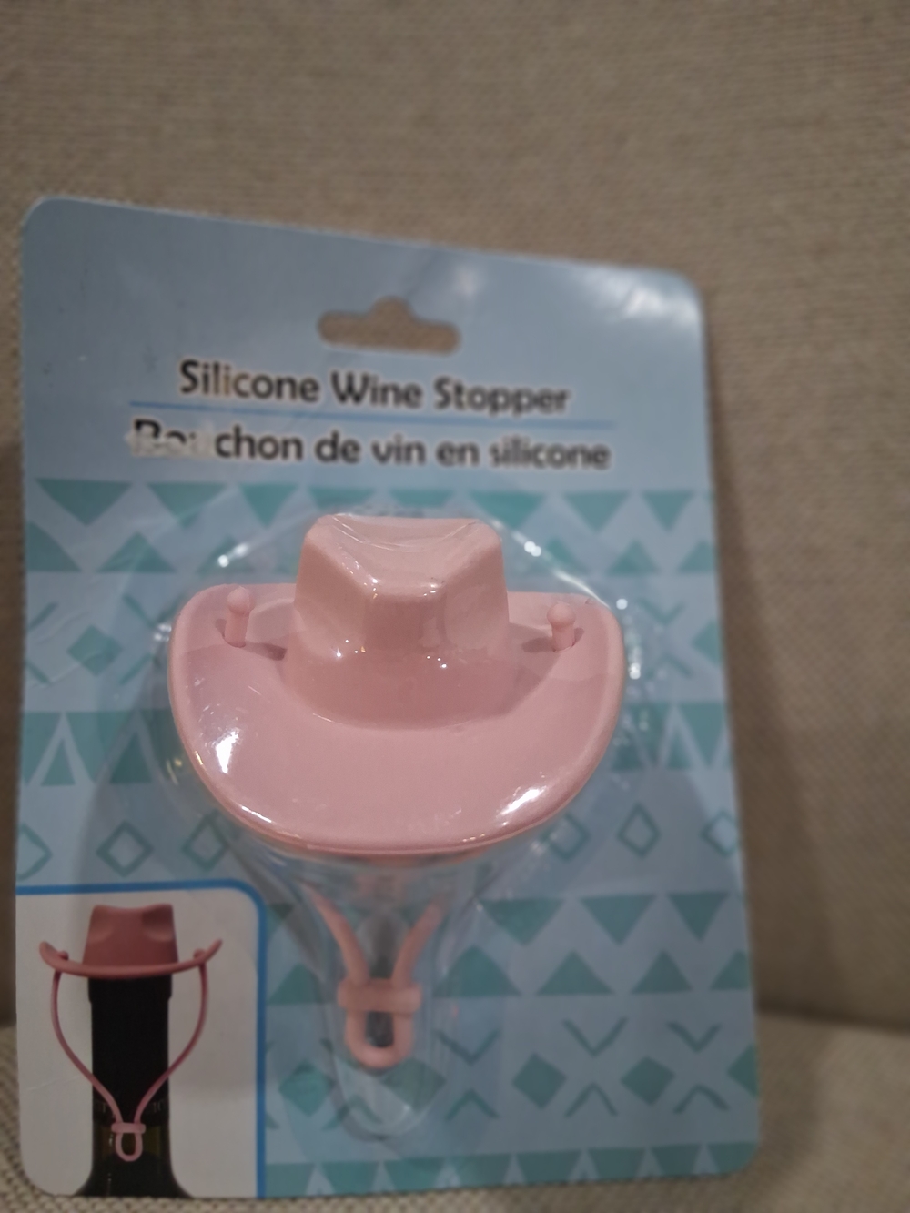 Pink Silicone Cowboy Hat Wine Stopper - Silicone Wine Stopper